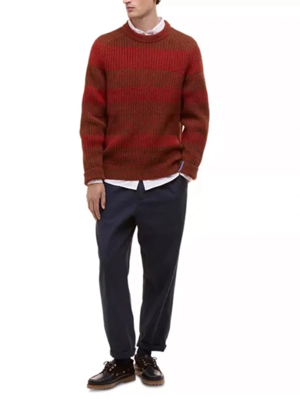 Paul Smith Loves Barbour Saddle Crewneck Sweater - Rosette Red Sz M NWT